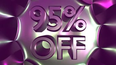 Arka planda% 95 indirimli metin gösterimi
