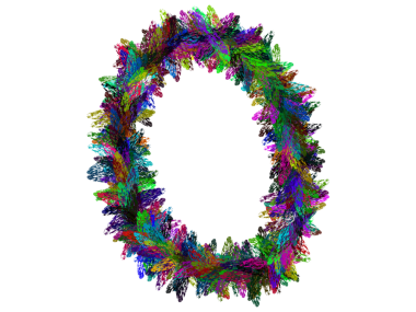 Renkli El Çizilmiş Alfabe Mektubu Şeffaf Arkaplanda O İzole Edildi