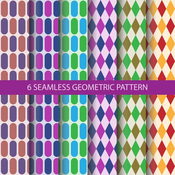 Seamless geometric patterns — Stock Vector