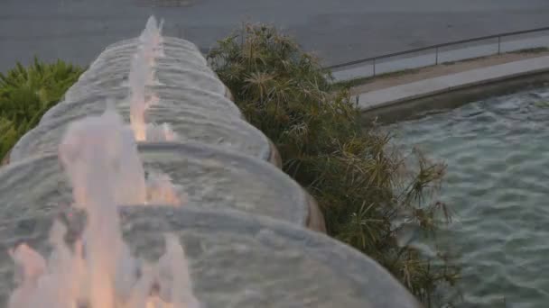 Dysze fontanny na Montjuic — Wideo stockowe