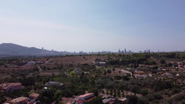 Benidorm, Spagna costa skyline città. — Video Stock