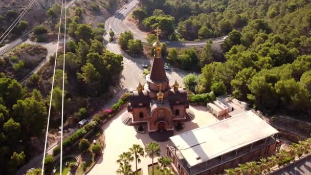 Ortodoxa kyrkan i Altea, Spanien. — Stockvideo