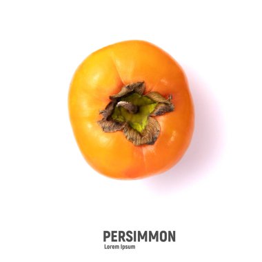 Beyaz arka planda izole edilmiş olgun hurma ağaçları. Üst görünüm.