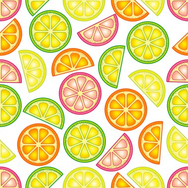 Yaz parlak vektör narenciye seamless modeli. Kumaş Tekstil tasarım