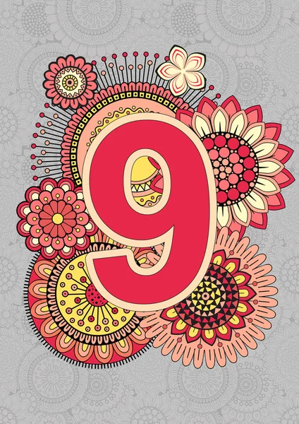 Download Fonts. Bright Numbers. Mandala and Flowers. Isolated ...