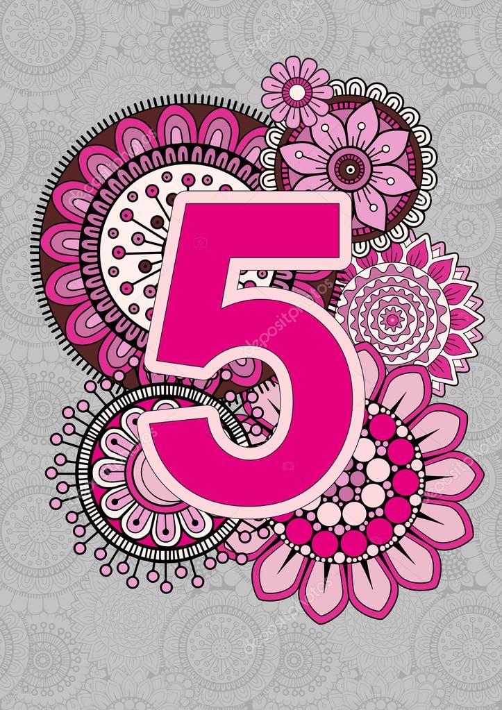 Download Fonts. Bright Numbers. Mandala and Flowers. Isolated ...