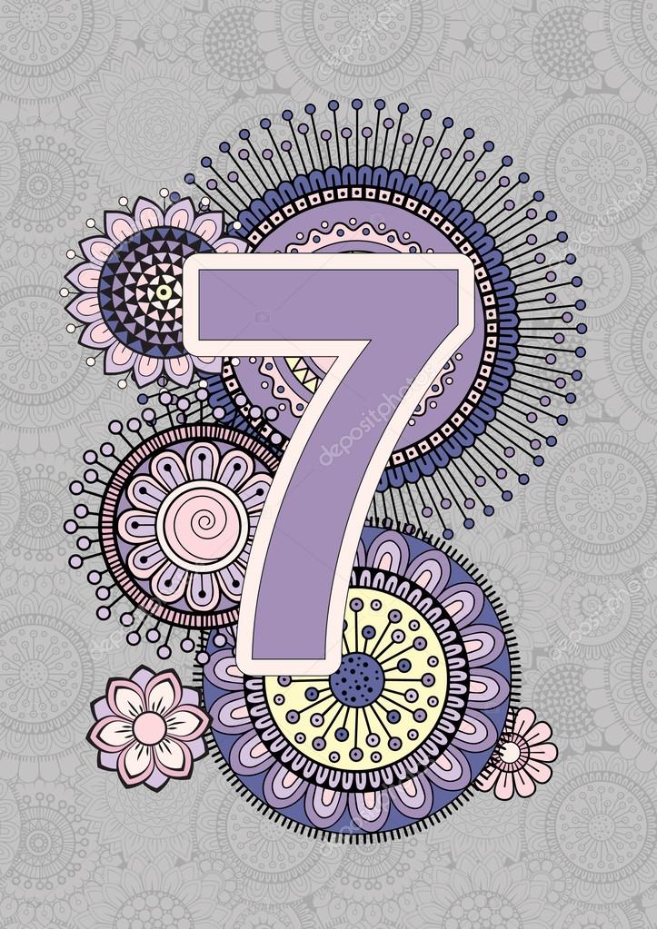 Download Fonts. Bright Numbers. Mandala and Flowers. Isolated ...