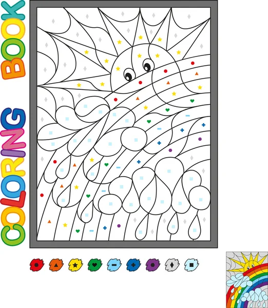 Coloring Page Kids Educational Children Game Color Numbers Cartoon