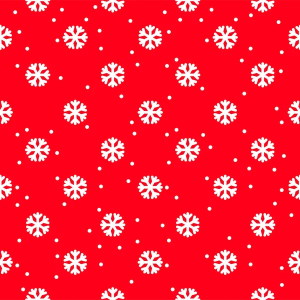 Feliz Navidad y Feliz Año Nuevo. Copos de nieve simples. Vector Patrón sin costura para papel de regalo y tela — Vector de stock