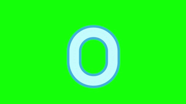 英語のアルファベットを書くためのチュートリアル 緑の画面に隔離された鉛筆で文字Oをトレースします 文字Oの子供のためのアニメーション文字サンプル — ストック動画