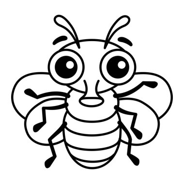 Komik sinek. Çizgi film tarzında Renklendirme Böceği