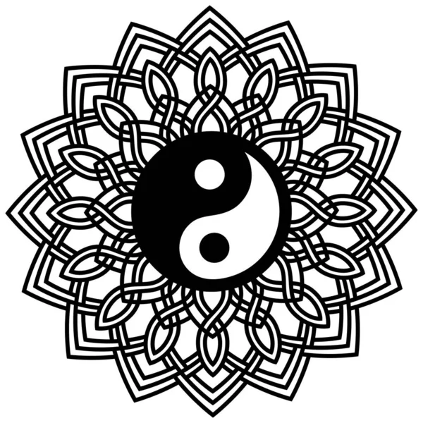 Mandala tarzında Yin-yang.