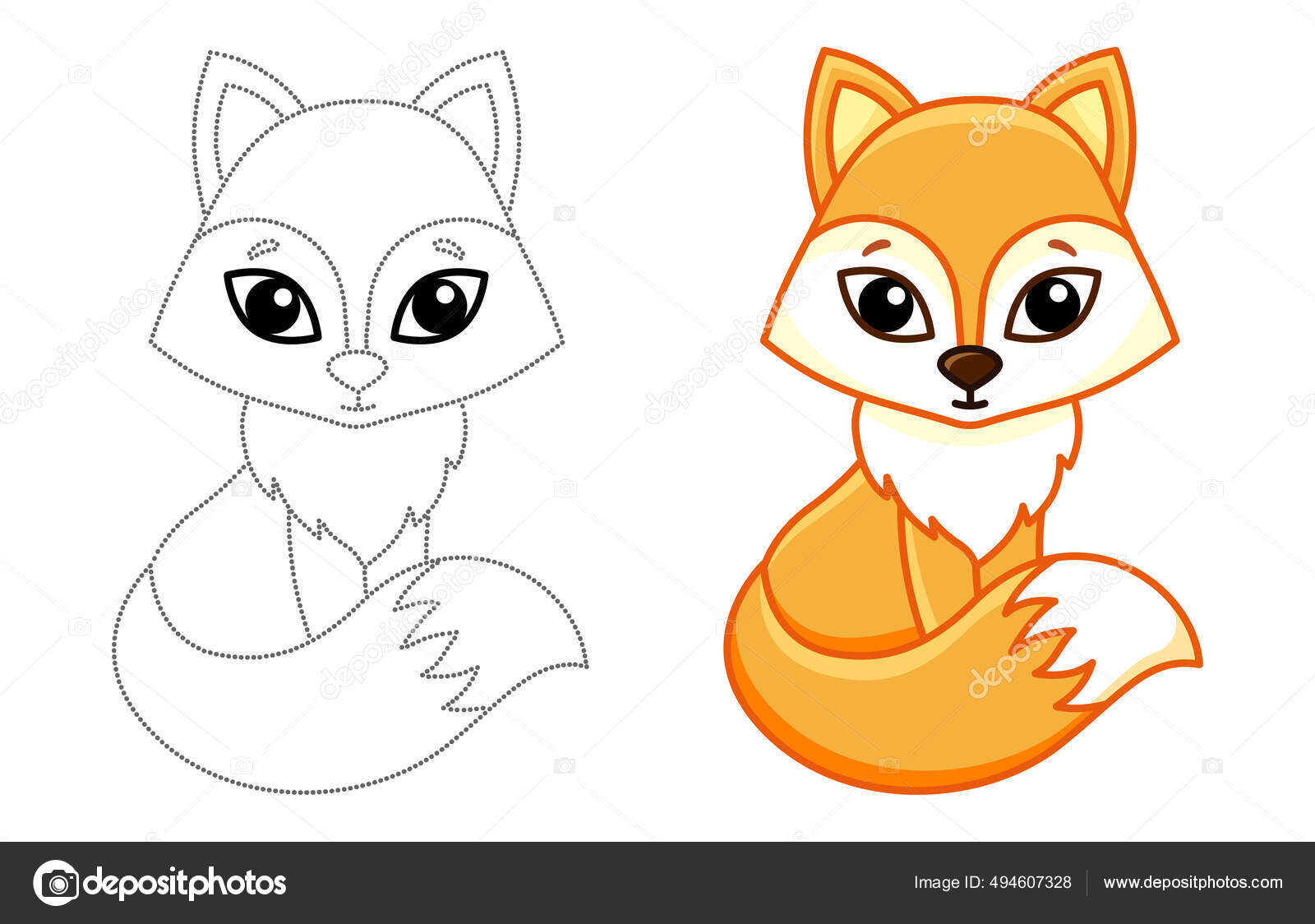 Vetores de Fox Desenhos Animados De Animais Jogo De Raposas