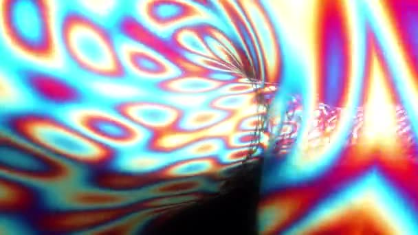 Vlucht in 3D abstracte sci-fi tunnel naadloze lus. VJ motion graphics voor muziekvideo. — Stockvideo