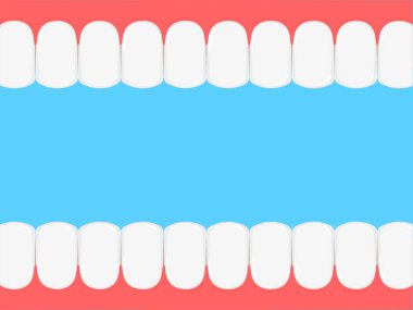 Beyaz dişler sağlıklı afiş arka planı