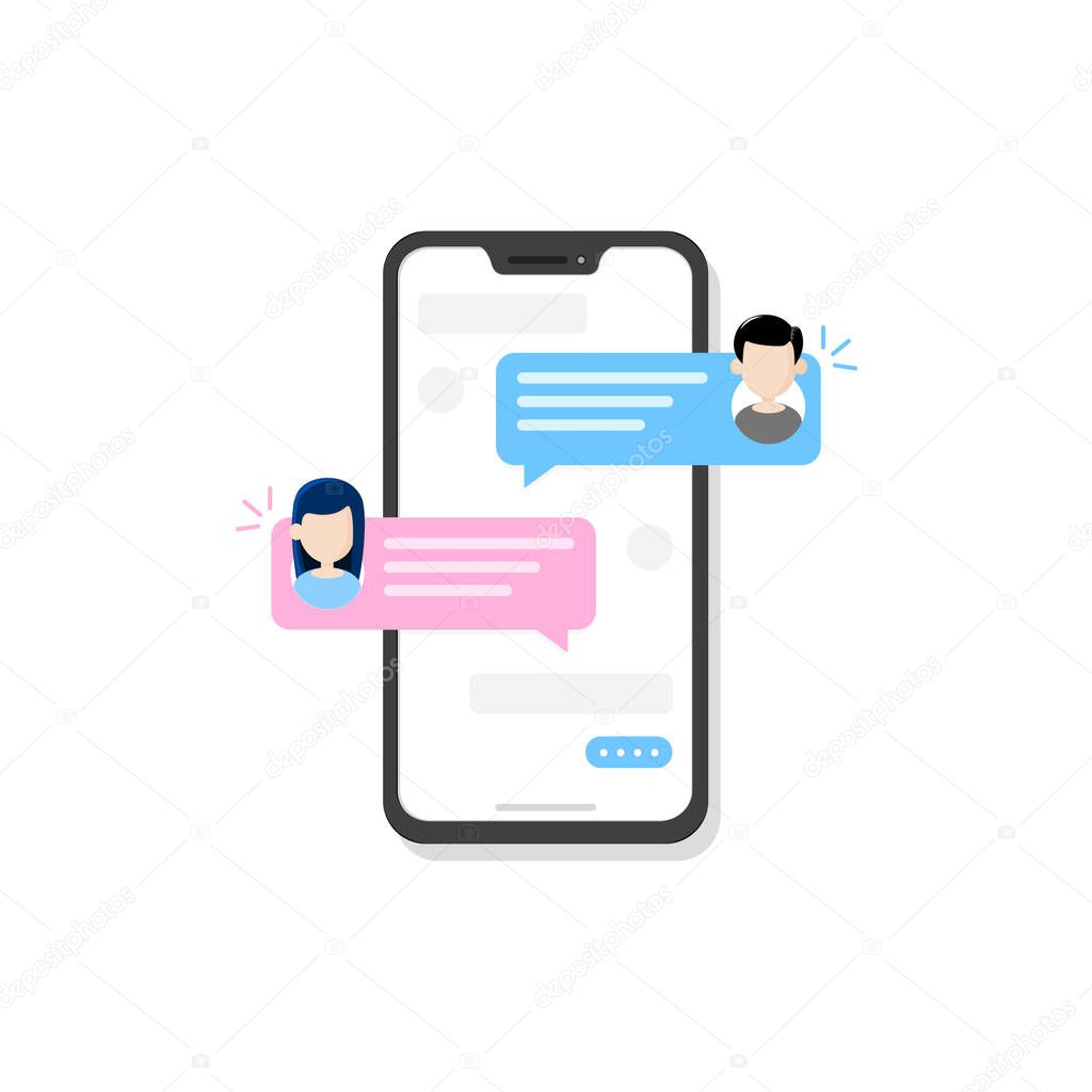 Chat message conversation on smartphone