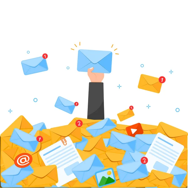 Trouvé Lettre Entreprise Dans Beaucoup Mails — Image vectorielle