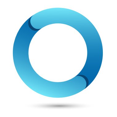 Beyaz arka planda mavi renkli Sıfır Numaralı Papercut stili