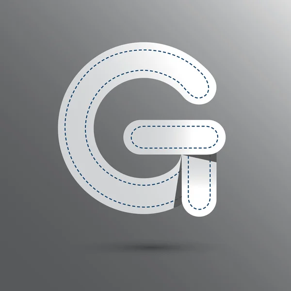 G letter with water white and gray color. Шаблон векторного дизайна — стоковый вектор