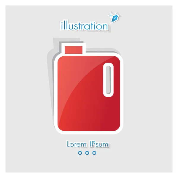 Ölfass-Symbol, rote Farbe, Vektor eps10 Illustration — Stockvektor