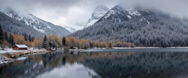 Dağlardaki güzel dağ gölü