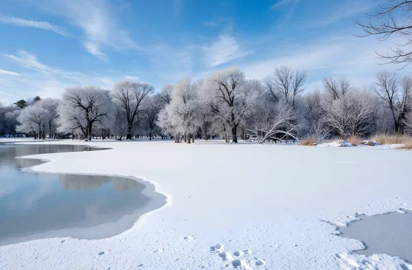Karlı kış manzarası