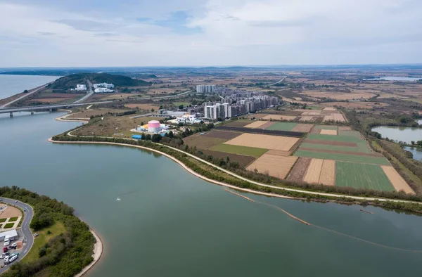 İsrail Eyaleti Adası 'nın havadan görünüşü.