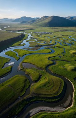 Doğa sahnesinin resimsel görüntüsü