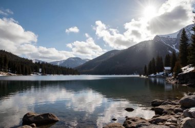 Dağlardaki güzel göl