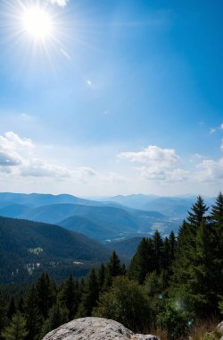 Ukrayna Karpatlar güzel dağ manzarası