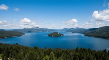 Güzel göl manzarası