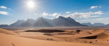 çöl manzara üzerinde güzel günbatımı