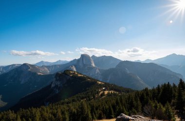 Güzel dağ manzarası. Doğa, seyahat