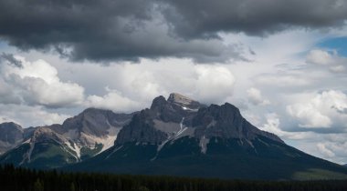 clouds and mountains on background