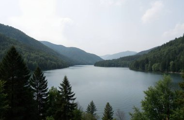 lake in mountains, nature, landscape