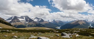 panoramic view of the caucasus mountains