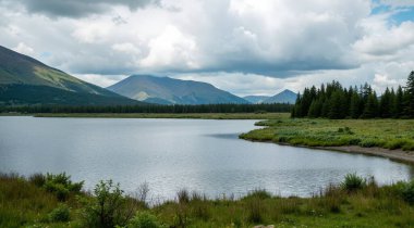 beautiful lake with a lake in the background