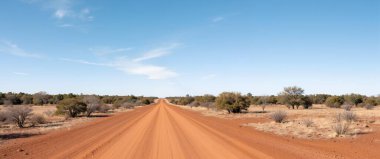 dirt road in the middle of the desert