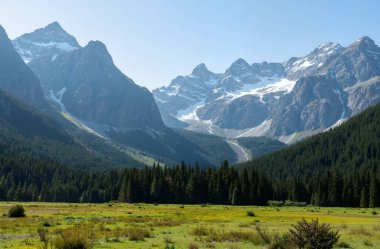 Dağların güzel manzarası