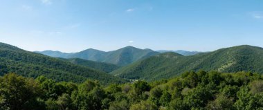 view of the mountains in the summer of the alps.