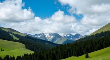 Dağlardaki dağ manzarası