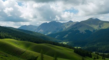 Dağların güzel manzarası