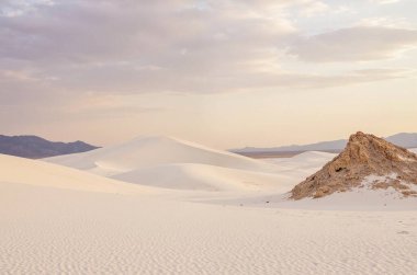 beautiful landscape with a large white desert