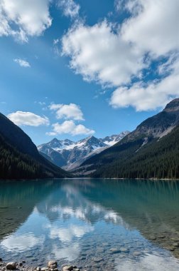 Güzel göl manzarası