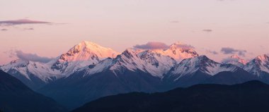 beautiful mountain scenery in the high mountains