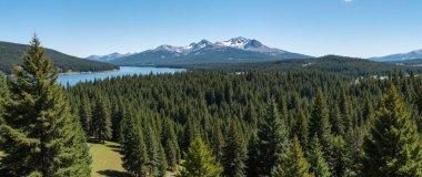 beautiful mountain range and river in the mountains