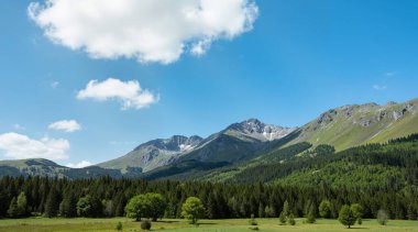 Karlı güzel dağ manzarası