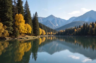 Güzel manzaralı bir göl.