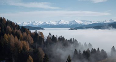 Dağların güzel manzarası