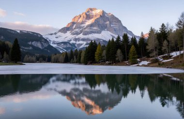 Güzel göl manzarası